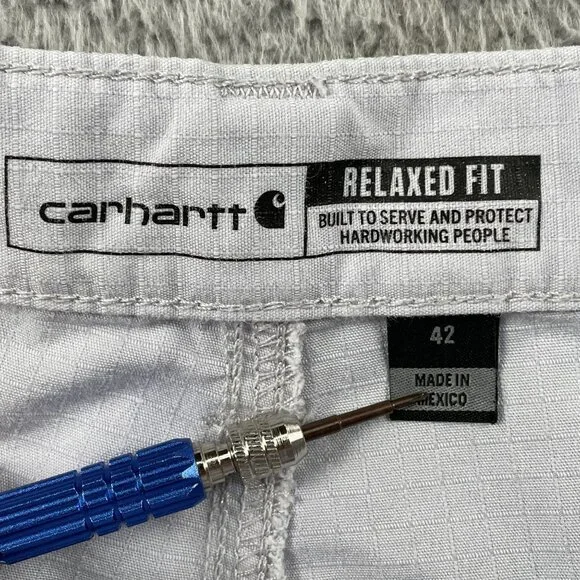Carhartt‎ Cargo Shorts Mens 42 Relaxed Fit Force Gray Ripstop Workwear - Picture 5 of 8